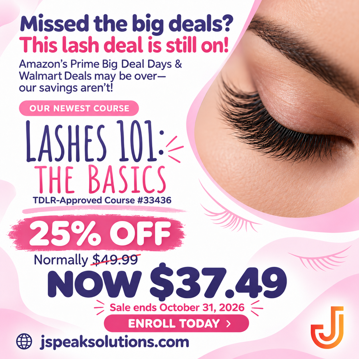 Newest TDLR approved Lash course